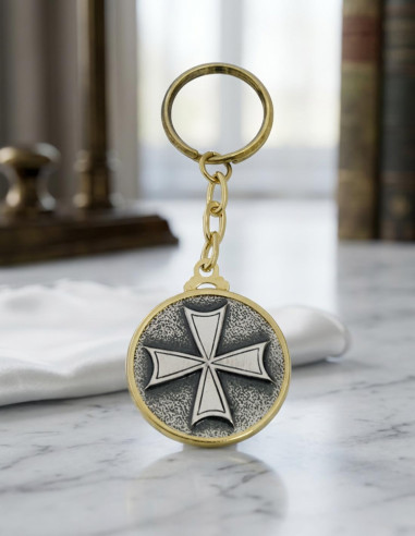 Hospital cross keychain