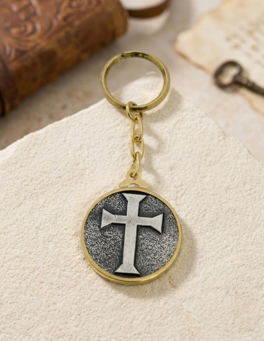 Teutonic cross keychain