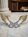 Pair of chiselled gauntlets (NON-functional)