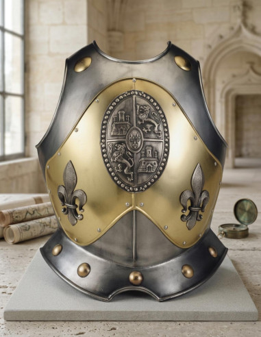 Breastplate with reliefs and engravings for armor