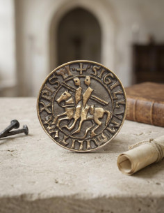 Templar seal magnet, bronze finish