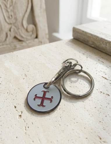 Templar Keychain Anchored Cross