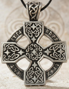 Celtic runic wheel pendant