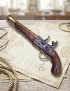18th century pirate flintlock pistol (left-handed)