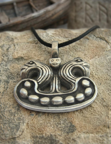 Viking heads pendant