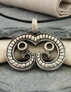 Viking horned pendant