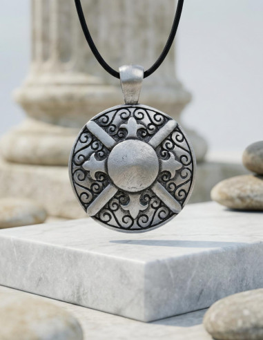 Greek shield pendant