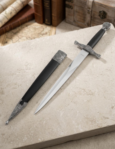 Medieval dagger with scabbard