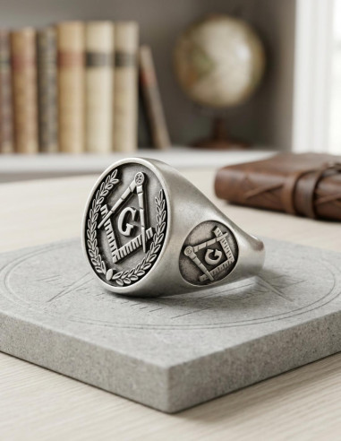 Silver Masonic Ring