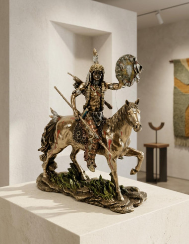 Figure Cheyenne Indian on horseback