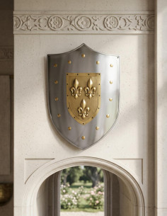 Fleur de lis metal shield