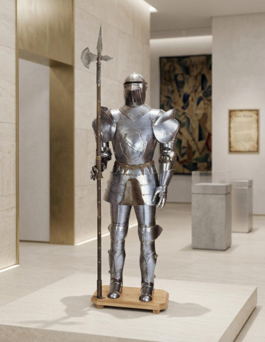 medieval armor with spear