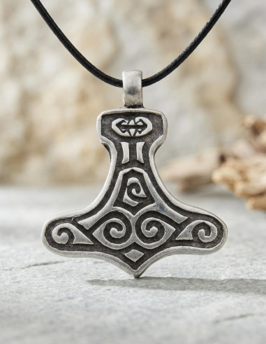 Viking pendant aged finish