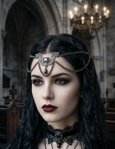 Tiara with crystal pearls