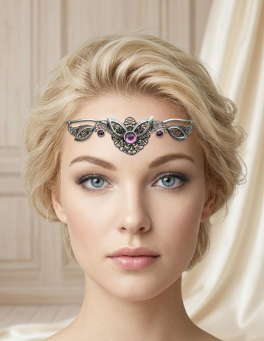 Tiara with crystal pearls