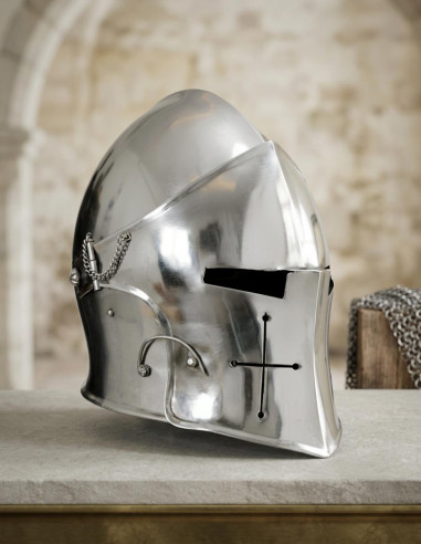 Medieval bacinet with viewer