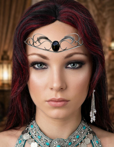 Tiara with crystal pearls