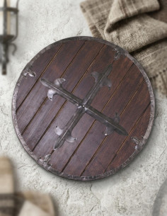 Wooden Viking shield, 61 cms.