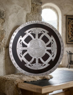 Viking wood and steel shield