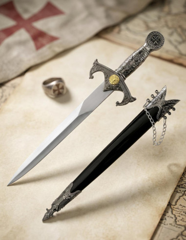Templar dagger with scabbard