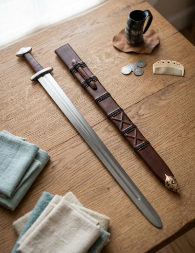 Functional Viking sword with scabbard