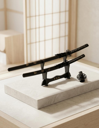 Decorative Katana wakizashi in September and with stand