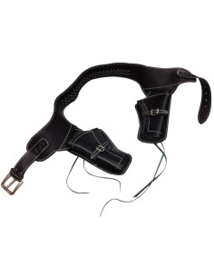 Leather bandolier for two revolvers 2