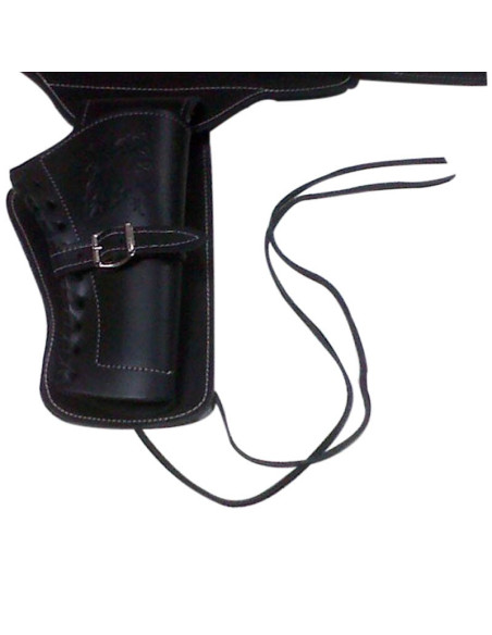 Leather bandolier for revolver