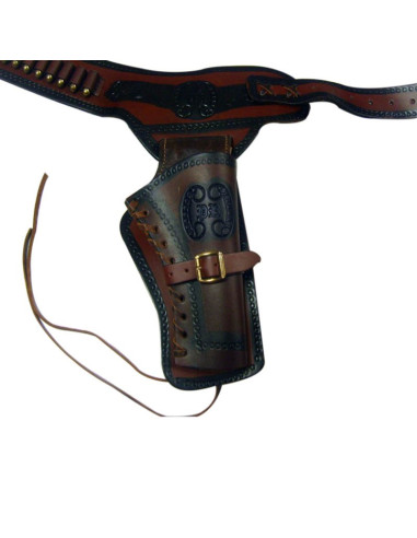 Leather holster for one revolver (right-handed)