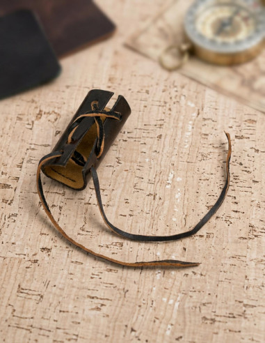 Adjustable baldric for daggers, dark brown