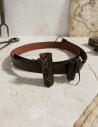 Medieval belt with dagger holder and sword holder