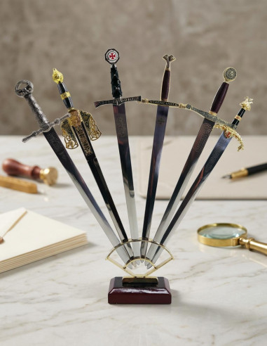 Medieval set (1) of 6 historical sword letter openers
