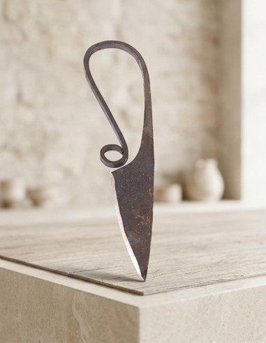 Hand forged medieval knife