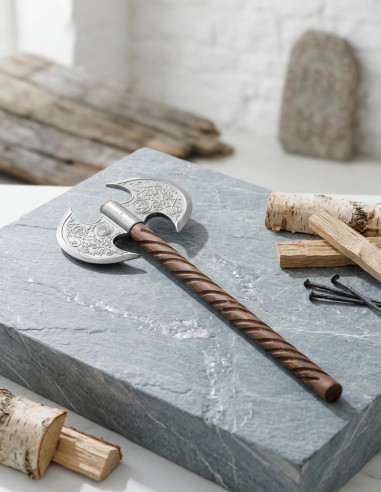 Viking double blade ax, 60 cms.