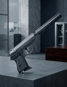German James Bond 007 pistol with silencer