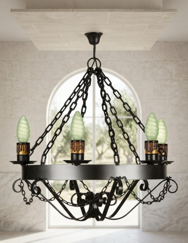 Medieval lamp forges chains