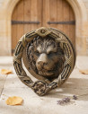 Medieval Lion Door Knocker in Antique Brass