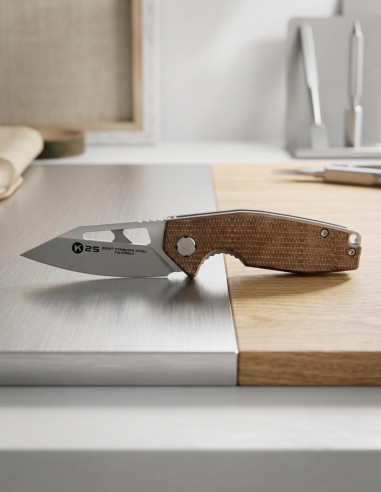 K25 Tactical Knife with Micarta Caramel Handle