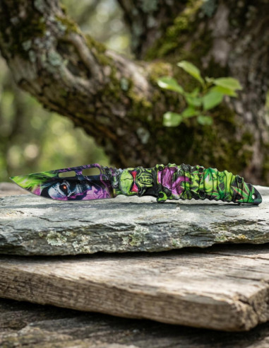 Albainox Skull Knife Green Model