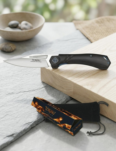 TOKISU Field Knife Ebony Wood, Ball Bearing