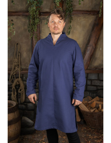 Ekwin Dark Blue Cotton Viking Tunic