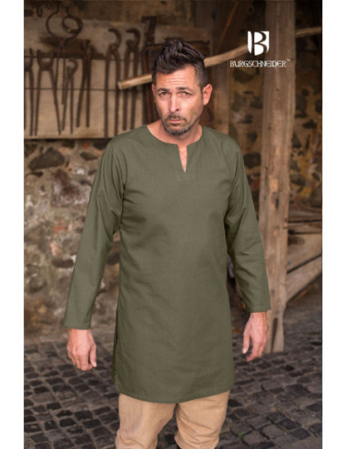 Leif Medieval Cotton Undergarment Tunic in Green