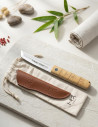 TOKISU Adventure Knife with Bamboo Handle, with Sheath