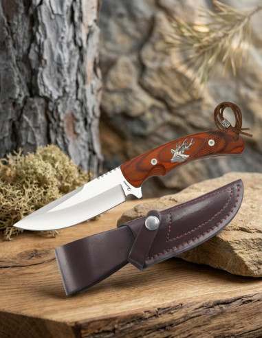 Albainox Adventure Knife with Deer Detail