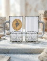 Greek Hoplite Warrior Glass Beer Mug
