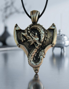 Metal Elemental Dragon Feng-Shui Pendant