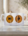 Beer mug Greek fighters, translucent glass