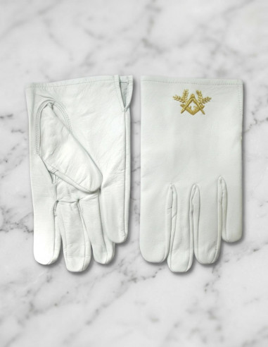 Leather Masonic Gloves