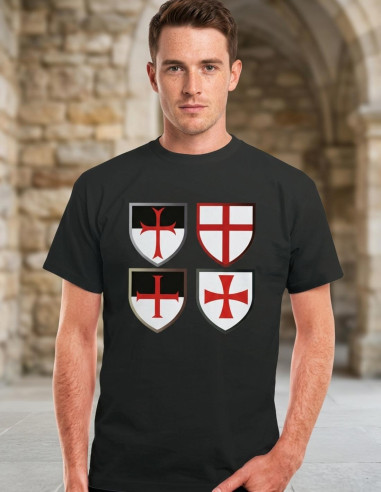 Black Templar Crosses T-shirt, short sleeve