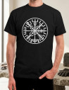 Vikings Vegvísir black t-shirt, short sleeve